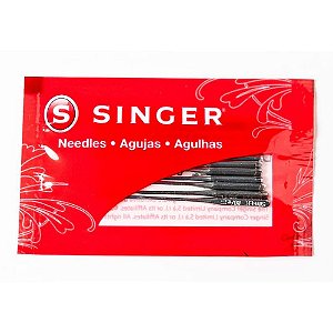 Agulha para Máquina Singer TAM11 Ponta Redonda CTCOM 10 Cartela