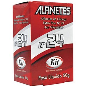 Alfinete de Costura N°24 AÇO Niquelado 50G