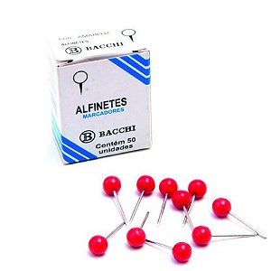 Alfinete Mapa Vermelho - Caixa com 50 Peças (pacote com 10)