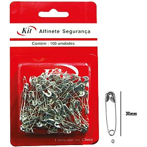 Alfinete Segurança Nº 0 AÇO Niquelado C/ 100 Unidades