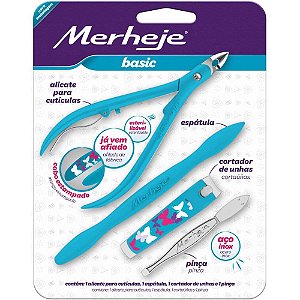 Alicate Higiene Pessoal PLUS – Conjunto com Alicate, Espátula, Cortador e Pinça