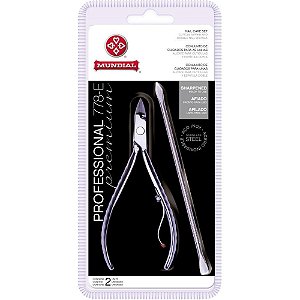 Kit de Alicate para Cutículas + Empurrador de Cutículas Mundial