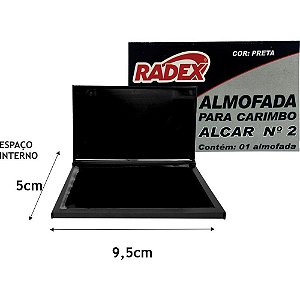 Almofada para Carimbo N2 Preta