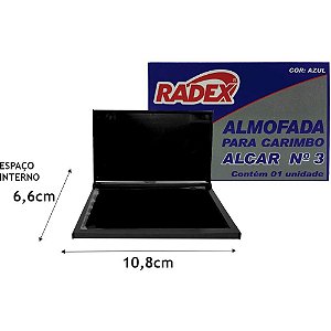 Almofada Carimbo N3 Azul (7897254101279)