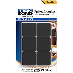 ANTI-IMPACTO e Segurança Feltro Adesivo Quadrado 30MM Pacote com 12