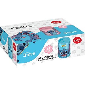 Apontador com Depósito Decor STITCH 1 Furo Sortidos CX com 12