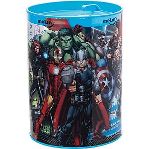 Apontador com Depósito Decor THE Avengers 1 Furo Sortidos Pote com 36