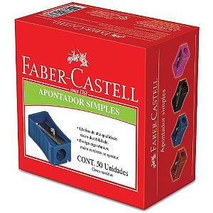 Apontador sem Depósito Simples Cores Sortidas - Caixa com 50 Unidades
