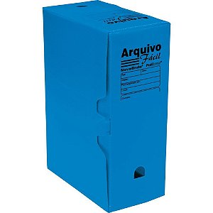 Arquivo Morto Polipropileno Fácil Novaonda Azul - Pacote com 10