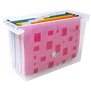Arquivo Móvel Dellocolor com 06 Pastas Suspensas - COR Cristal