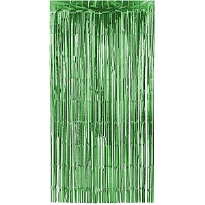 Artigo para Decoração Cortina Metalizada Verde Escuro 1X2M