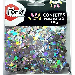 Artigo para Festa Confete 11MM 10G Prata Hologra