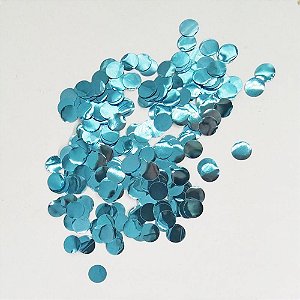 Artigo para Festa Confete Redondo Azul 10G Metalizado PCT com 06