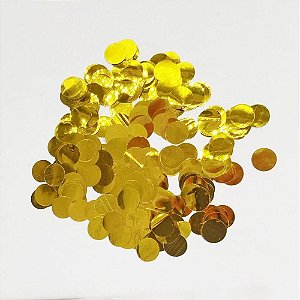 Artigo para Festa Confete Redondo Ouro 10G Meta PCT com 06