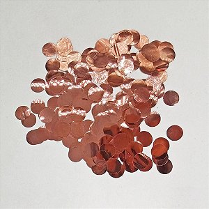 Artigo para Festa Confete Redondo Rose GOLD 10G PCT com 06