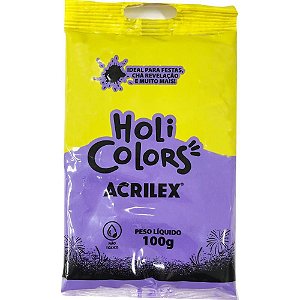 Artigo para Festa Holi Colors 100G Violeta CX com 10