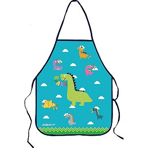 Avental Escolar Decorado Dino Infantil