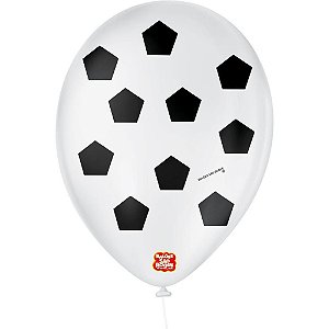 Balão Decorado N09 Bola de Futebol PCT com 25
