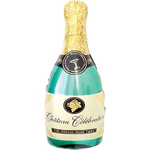 Balão Metalizado Decorado Champagne 20X49,5CM PCT com 06