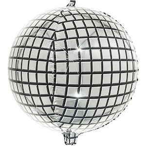 Balão Metalizado Decorado Globo Espelhado 60CM PCT com 05