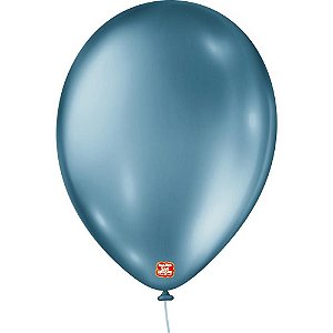 Balão Metalizado N090 Azul PCT com 25