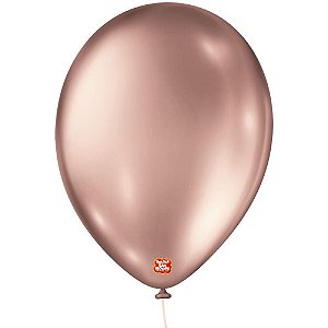Balão Metalizado N090 Rose GOLD - Pacote com 25 Unidades