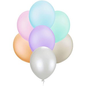 Balão Pérolado N050 CANDY Color Sortido 5" - Pacote com 50 Unidades