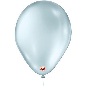 Balão Pérolado N070 T Pastel Azul Claro PCT com 25