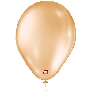 Balão Pérolado N070 T Pastel Pessego PCT com 25