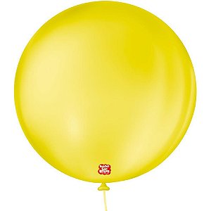 Balão Redondo N05 Amarelo Citrino - Pacote com 50 Unidades