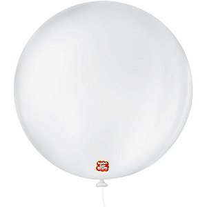 Balão Redondo N05 Branco Polar PCT com 50