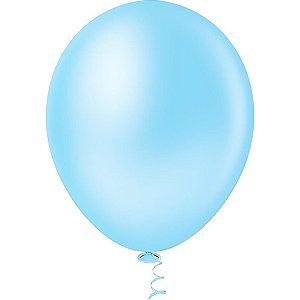 Balão Redondo N050 Azul Claro Pacote com 50 Unidades