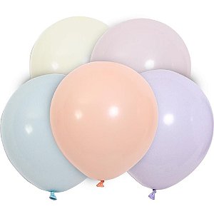 Balão Redondo N050 Cores CANDY - Pacote com 50