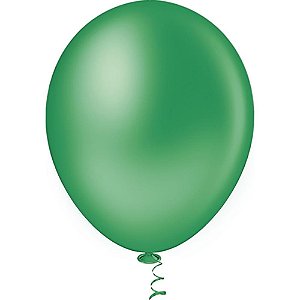 Balão Redondo N050 Verde Pacote com 50