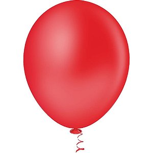 Balão Redondo N°50 Vermelho - Pacote com 50 Unidades