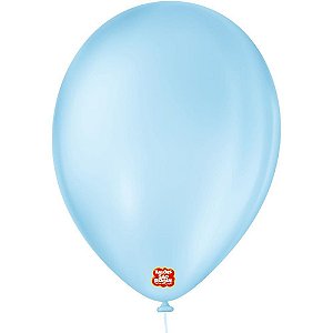 Balão Redondo N09 Azul BABY Pacote com 50