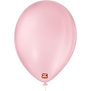Balão Redondo N09 Rosa BABY - Pacote com 50 Unidades
