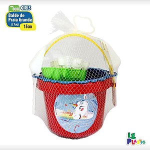Baldinho de Praia GIRLS 15CM com 6 Peças