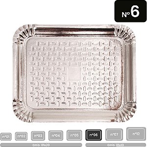 Bandeja Laminada Retangular Nº 06 38X47CM – Pacote com 10 Unidades