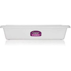 Bandeja Plástica Alimentos Branca G 58CM