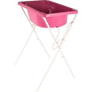 Banheira Tanque Rosa com Suporte 34L