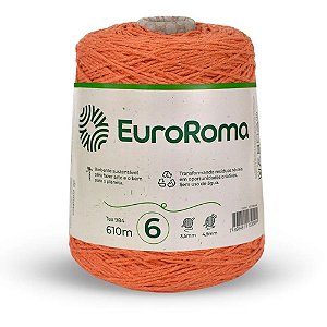 Barbante Colorido Euroroma 600G 4/6 Fios 610M Laranja