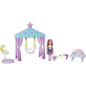 Barbie Fantasy Chelsea Balanço Mágico Nuvem