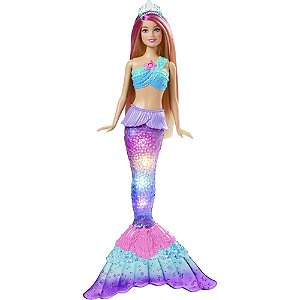 Barbie Fantasy Sereia Luzes Brilhantes