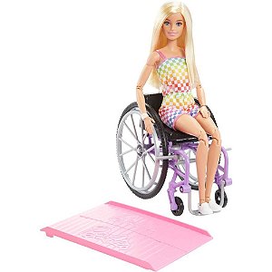 Barbie Fashionistas com Cadeira de Rodas Roxa