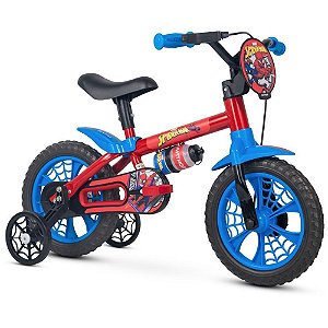 Bicicleta Infantil ARO 12 SPIDER-MAN com Limitador de Giro e Selim Ajustável
