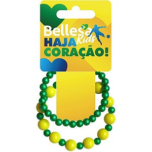 Bijuteria e Miçanga Hcoração Pulseira KIDS com 02 Unidades - Pacote com 12