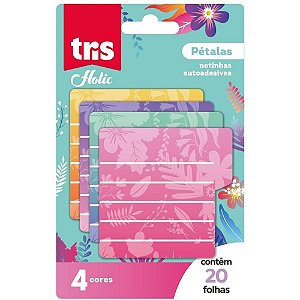 Bloco de Recado Autoadesivo 45X45MM TRIS Petalas 4CORES 20