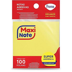 Bloco de Recado Autoadesivo 76X76MM Maxi Amarelo 100 Folhas