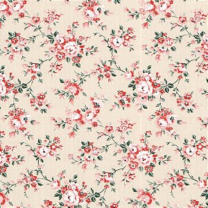 Papel de Parede Plástico Adesivo 45CMX15M Roseiral Vermelho